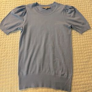 The Loft, XS, Powder Blue Puff Sleeve Blouse